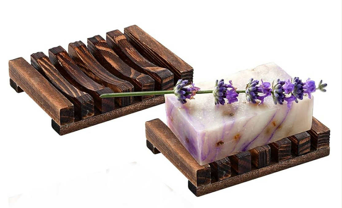 Wooden soap dish
