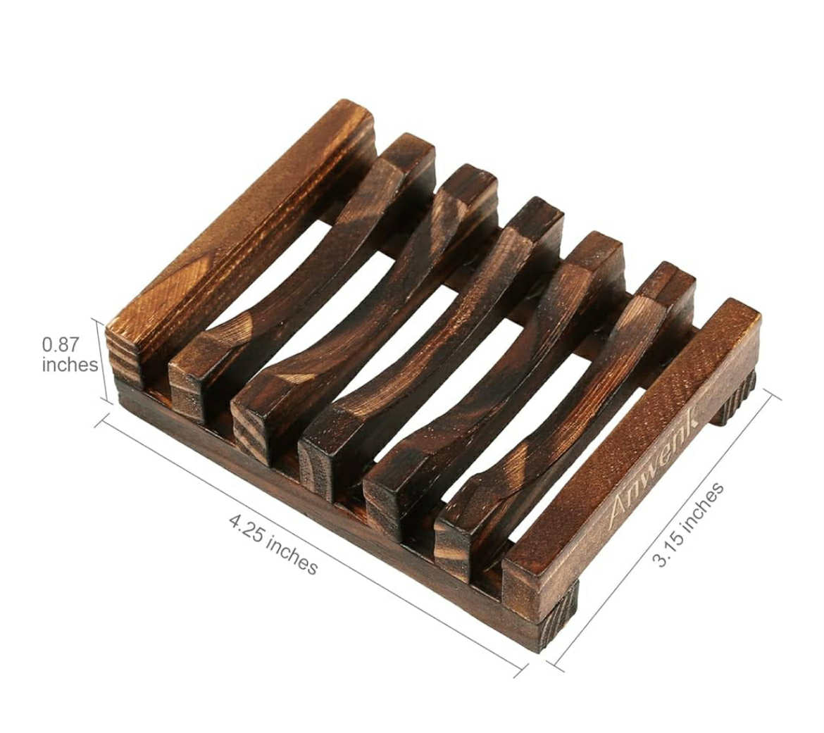 Wooden soap dish